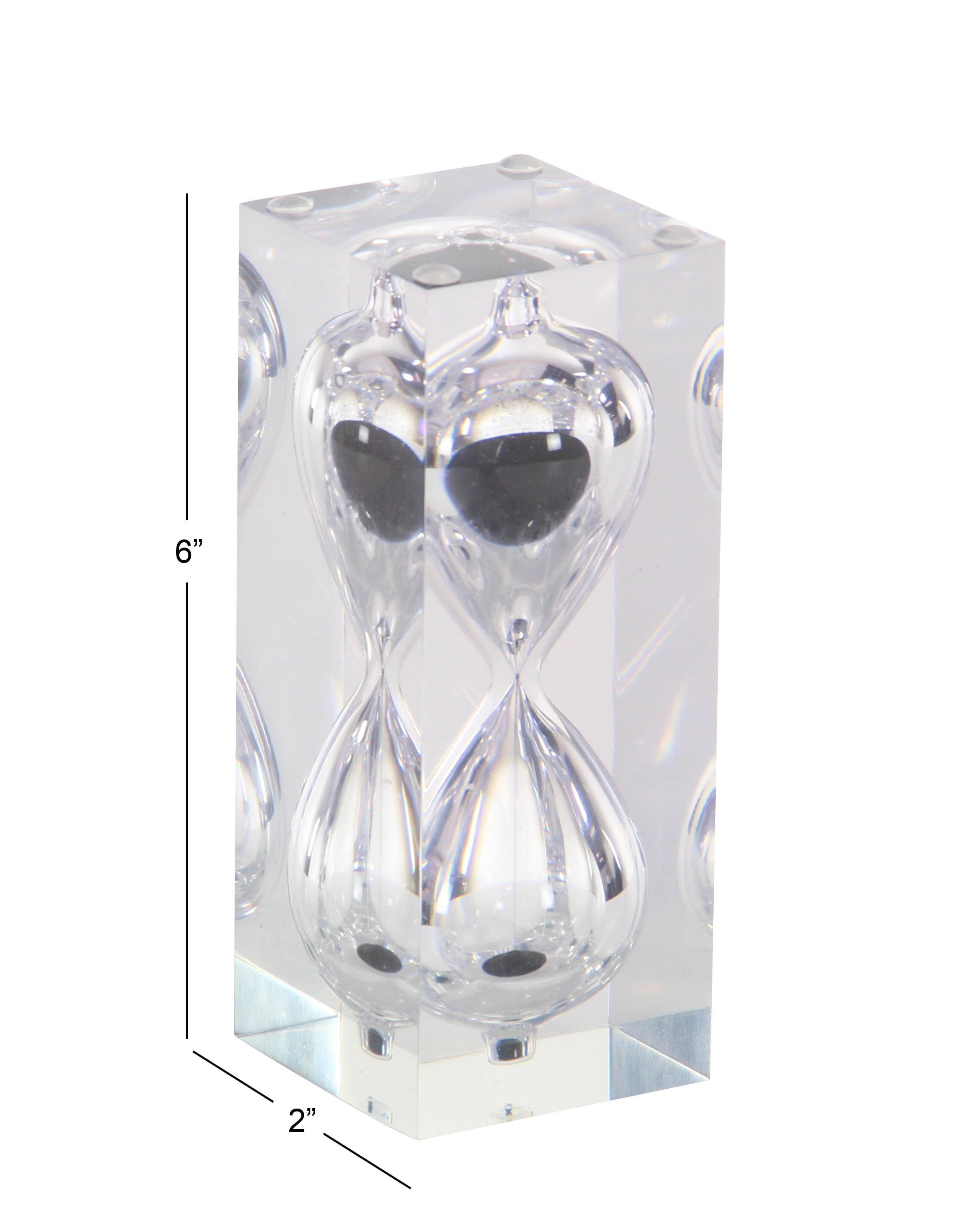 8 x 12 Deco 79 67758 Metal Glass Min Hourglass 8 x 12 Deco 79 67758 Metal Glass Min Hourglass