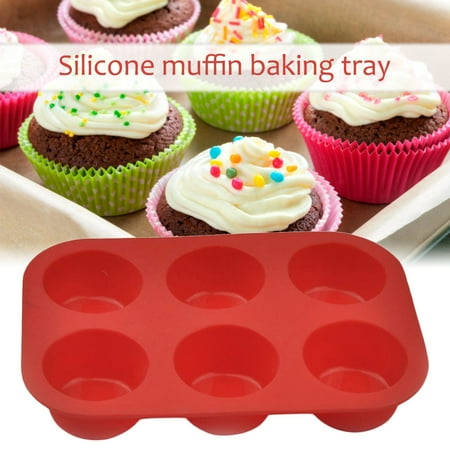 

MEGAWHEELS Silicone Muffin Mold Non-stick Baking Tray Bakeware for Bread Cake Pancake