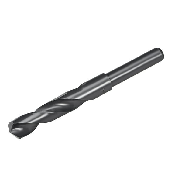 Reduced Shank Drill Bits 16mm High Speed Steel HSS 6542 Black Oxide with 1/2 Inch Straight Shank