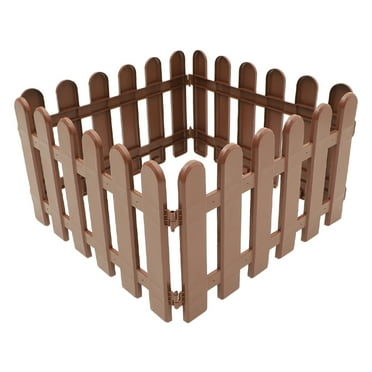 BERTDOMD 4Pcs Plastic Yard Fence Plastic Fence Outdoor Ground Fence Lawn Flowerbeds Fence Garden Picket Fence