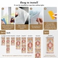 thumbnail image 6 of Vintage Ethnic Window Privacy Film, Boho Tribes Modern Orange Middle Century Static Cling UV Sun Blocking Heat Control Window Tint, Non-Adhesive One Way Windows Privacy Cover 17.7''x78.7'', 6 of 7