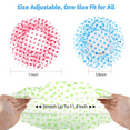 thumbnail image 4 of Shower Cap, Reusable Shower Hat Bath Caps, Waterproof with Elastic Band Hair Hat for Men Women Ladies Spa Salon, Coloful Dotted, 6 Packs, 4 of 5