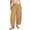 Brown, variant on Elastic Waist Pants For Women Drawstring Barrel Leg Pant Cropped Style Casual Loose Trousers For Streetwear Daily Outings