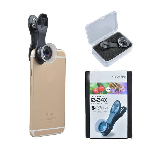 WHAMVOX Macro Lens Set for Smartphones 2 in 1 Professional Phone Camera Lens the Mirror Aluminum