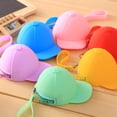 thumbnail image 3 of Mini Coin Case Creative Baseball Change Purse Silicone Zipped Wallet Cartoon Candy Color Handbag Waterproof Clutches (Red), 3 of 8