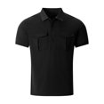 thumbnail image 5 of Mens Polo Shirts Short Sleeve Casual Cotton Golf Shirts Classic Button Polo T-Shirt with Pockets, 5 of 7