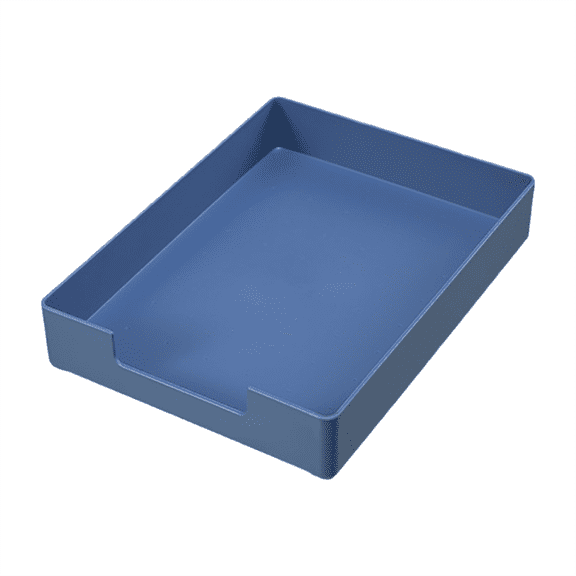 Letter-Size Tray, A4 Plastic Paper Holder File Organizer, Stackable Letter Tray for Office, School, Home Storage Blue
