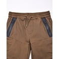 thumbnail image 3 of Ring of Fire Big Boy's Brown Major Slim-Fit Joggers, Medium, 3 of 5