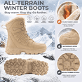 thumbnail image 4 of Stepedia Winter Boots for Men Waterproof Insulated Warm Faux Fur Inner Comfortable Outdoor Snow Boots, Wheat, 4 of 9