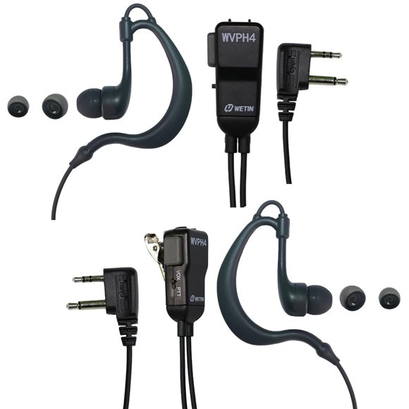 Auriculares Walkie Talkie con micrófono compatibles con Walkie Talkie Midland gxt1000vp4 gxt1000 con par PTT/VOX