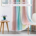 thumbnail image 2 of CshidWorld Blackout Curtains for Girls Kids Bedroom, Colorful Double Layer Star Cut Out Curtains for Girls Room Nursery Home Decor, 52''x 63'', 2 Panels, 2 of 9