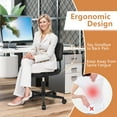 thumbnail image 6 of Costway 2PCS PU Leather Office Chair Adjustable Swivel Task Chair with Backrest Black, 6 of 11