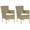 Beige/white, variant on vidaXL Rattan Dining Chairs 2 Pcs Outdoor Wicker Dining Chair Poly Rattan
