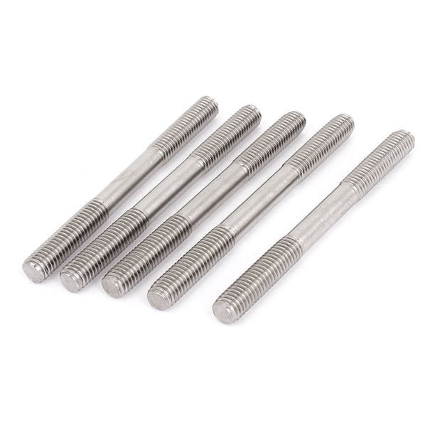 M8 x 90mm Métrico A2 Acero Inoxidable Doble Extremo Tornillo de Estudio 5 Pcs