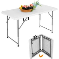 Camping Folding 4 Foot Plastic Table, White