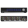 thumbnail image 2 of axGear AV Switch Box Composite Selector 8 Port RCA Audio Video 8 In 1 Out To TV, 2 of 8