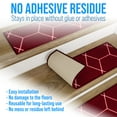 thumbnail image 3 of Slip-Resistant, Non-Adhesive, Durable, Stain-Resistant, Washable 8.5x26 in. Stair Treads to Enhance Safety, Protect Stairs, and Reduce Noise. Red and White Contemporary Geometric Design, Set of 13, 3 of 7