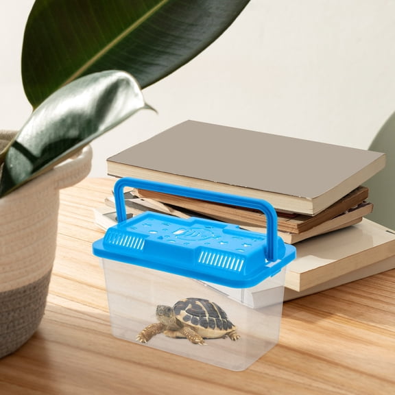 PENIKOKO Transparent Sky Plastic Aquarium Tank for Turtles Reptiles Portable Pet Storage Lid