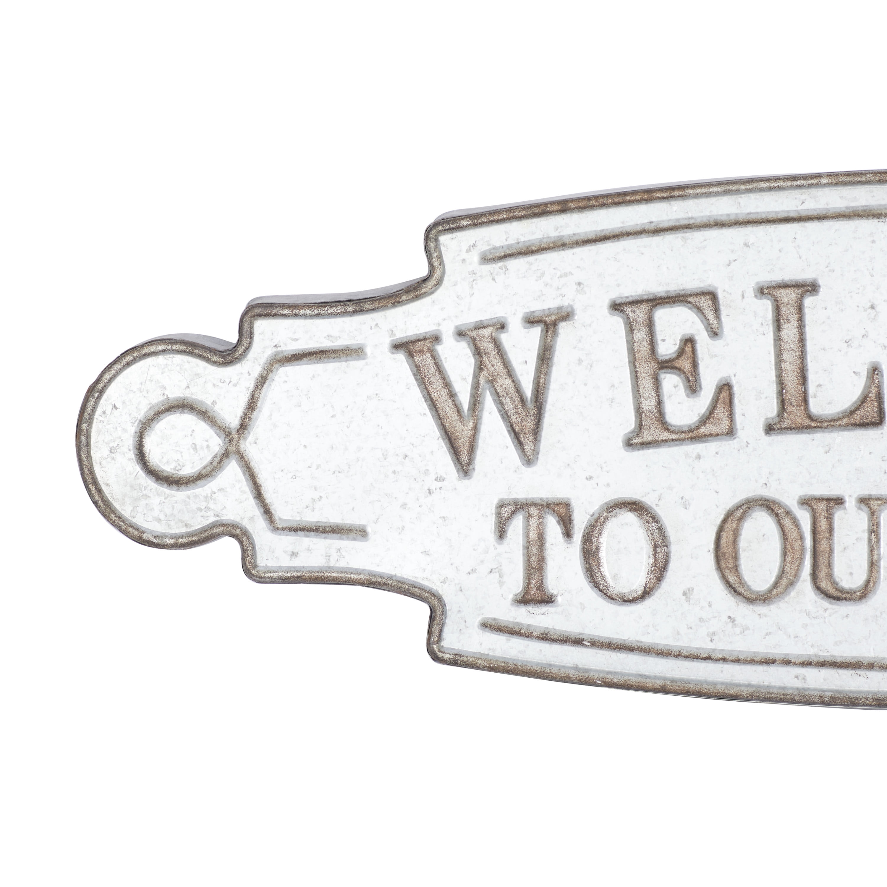 DecMode Indoor Brown Metal Farmhouse Sign Wall Decor