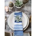 thumbnail image 2 of Blue Stripes Cloth Napkins Set of 6 Reusable Dinner Napkins, Watercolor Retro Ombre Abstract Tie Dye Art Cocktail Napkin Washable Table Napkins for Wedding/Holiday Party/Baby Shower 20"x20", 2 of 7