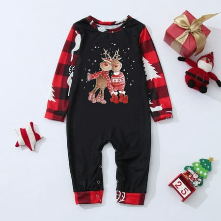 

Christmas Toddler Baby Printed Romper Jumpsuit Family Clothes