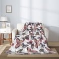 thumbnail image 2 of Sikiie Vintage Butterflies Cozy Flannel Fleece Throw Blanket: Lightweight & Thick for All Seasons - Perfect for Women, Men, & Kids"60"x50", 2 of 6