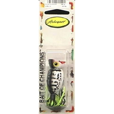 Arbogast Lure Company Hula Popper Fishing Lure (2-Inch-5-cm, Coach Dog-Black/Chartreuse Skirt) Multi-Colored