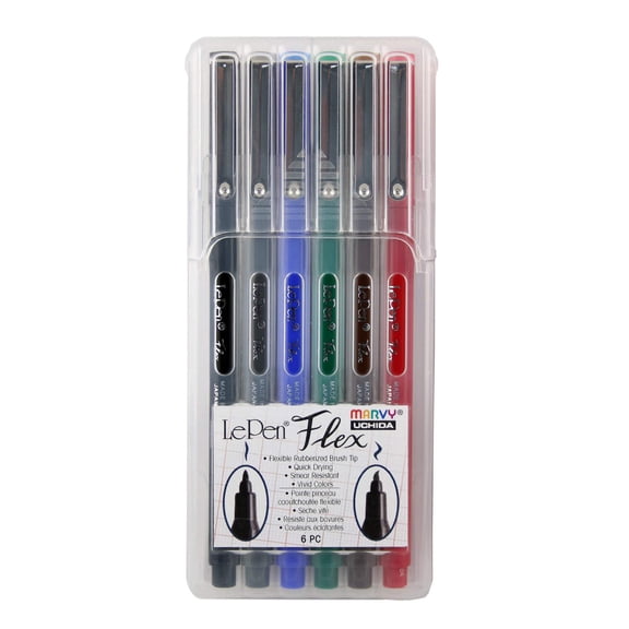 Le Pen Flex Primary Set with Flexible Brush Tip for Creative Journaling