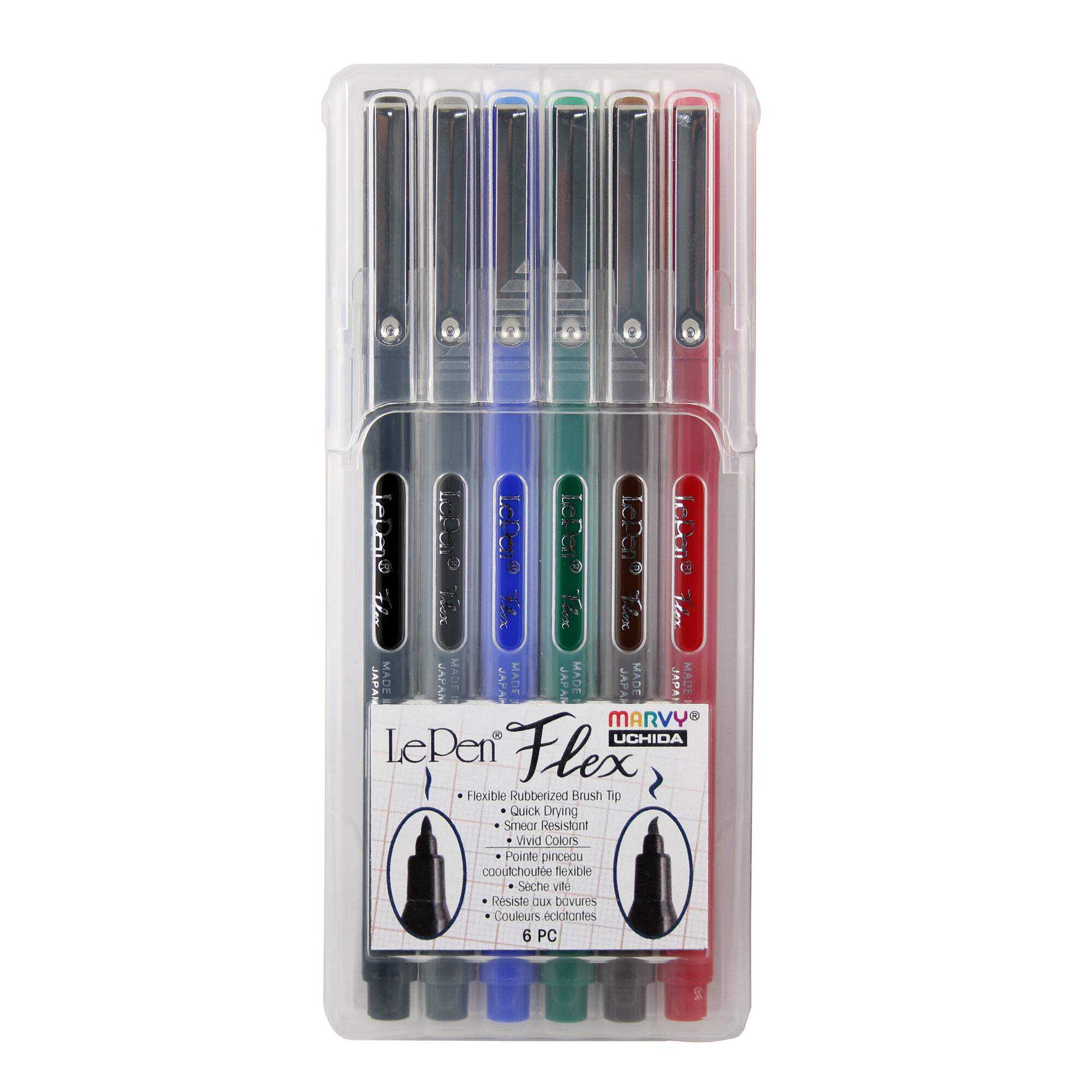 Le Pen Flex Primary Set with Flexible Brush Tip for Creative Journaling