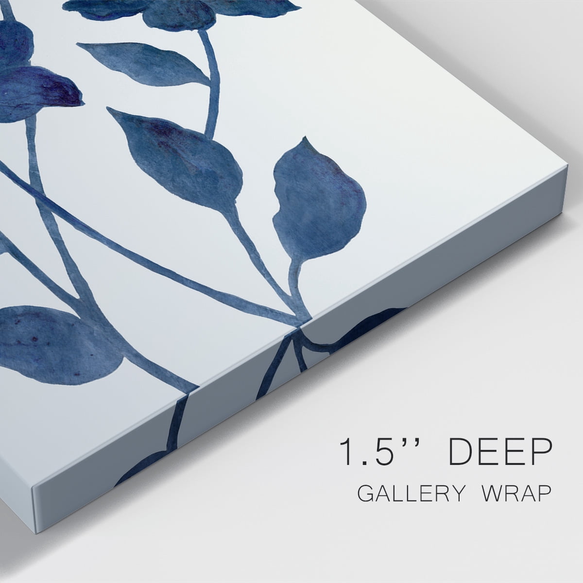 Indigo Bloom II Premium Gallery Wrapped Canvas - Ready to Hang