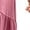 Pink, variant on Ovbmpzd Midi Summer Dresses for Women 3/4 Sleeves Loose Fit Flowy White V-Neck Fall Dresses,XXL