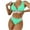 Green, variant on BeAi Modest Swimsuits for Women High Waisted Bikini Sets for Women Halter Top Womens Swimwear One Piece Sexy Monokinis Ruffled V Neck Lace Up Previous Orders