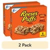(2 pack) REESE'S Puffs Cereal Treat Bars, Peanut Butter and Cocoa, Snack Bars, 8 Count, 6.8 oz