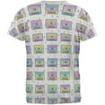 thumbnail image 2 of Retro Cassette Tape Pattern Men's Soft T-Shirt Heather White 2XL, 2 of 2
