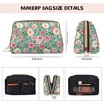 thumbnail image 2 of Rose Flowers Temg Makeup Bag, Large Capacity Travel Cosmetic Bag for Women Girls- Travel Toiletry Bag Leather Portable Waterproof Makeup Case Organizer with Handle, 2 of 4