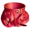 thumbnail image 1 of FLhrweasw Fantasy Dragon Egg Yarn Bowl Ganchos Ganchillo Organizador Almacenamiento Hilo (rojo Láser), 1 of 9