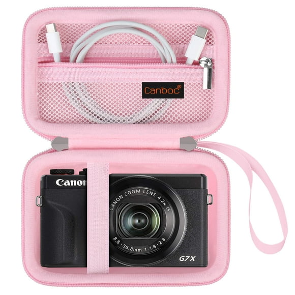 Funda de cámara Canboc para Canon PowerShot G7 X Mark II/III, color rosa