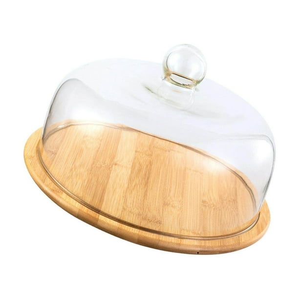 Nordic Glass Cover Serving Tray Cloche Dome Storage Stand Bread Fruit