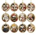 thumbnail image 3 of Clearance! 12PCS Christmas Ornaments DIY Pearl Diamond Art Kits for Adults & Kids, for Holiday Gifts & Window Hanging, Christmas Tree Decor, Snowman Family, 3 of 7
