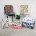 thumbnail image 4 of Cojines de silla cuadrados. Cojín de asiento acolchado grueso 100% algodón para silla de jardín, 4 of 5