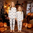 thumbnail image 5 of Racifhz Halloween Family Matching Pajamas Loungewear Set Long Sleeve Top and Pants Cozy Sleepwear for Family Holiday Nightwear Matching PJs Halloween Gifts and Party Decor, 5 of 7
