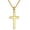 Gold, variant on 925 Sterling Silver Cross Pendant Necklace for Men Boys 18K Gold Plated 16-30 inch Box Chain Mens Jewelry Christian Religious Valentine's Day Birthday Gifts for Men Boys Boyfriend