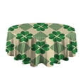 thumbnail image 5 of Lucky Four Leaf Clover Round Table Cloth,Wrinkle Resistant Table Cover with Polyester,Waterproof Reusable Tableclothes for Easter Birthday Picnic Wedding (Round,60x60inch), 5 of 6