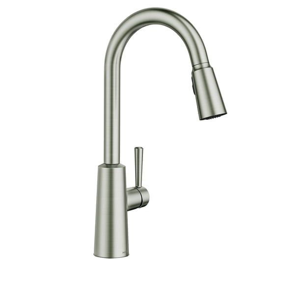 Moen Riley Spot Resist Stainless One-Handle Modern Pulldown Kitchen Faucet Featuring Power Clean and Reflex Docking System for the Spray Head
