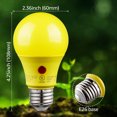 thumbnail image 3 of 4Pack LED Bug Light Bulbs, Yellow A19 Outdoor Bulb Dusk to Dawn Photocell Sensor, 2700K Soft White 60W Equivalent, 3 of 7