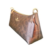 Coach Womens Charlotte Small Shoulder Bag In Signature Canvas (Brown/Copper)