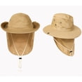 thumbnail image 4 of TODOZO Sun Hat for Men,Cotton Summer Outdoor Sun Protection Wide Brim Bucket Hat Foldable Safari Boonie Hat Bucket Hat for Fishing Hiking Garden Lawn Work Safari Camping Outdoor Men Mountaineering Fi, 4 of 5