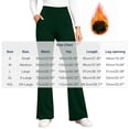 thumbnail image 3 of Yerovir Womens Fleece Lined Pants Thermal Straight Leg Yoga Pant High Waisted Stretchy Lounge Trousers for Work or Casual(Green,Medium), 3 of 9