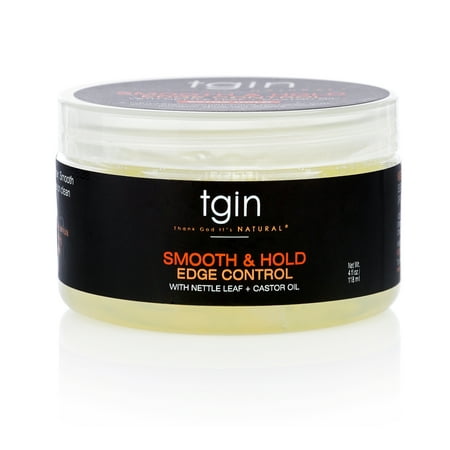 Thank God It's Natural (tgin) Smooth and Hold Edge Control with Nettle Leaf and Castor Oil, 4OZ