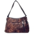 thumbnail image 3 of Texas West Women's Vegan Leather Feather Handbag Set, Black, 2-Piece, 3 of 5